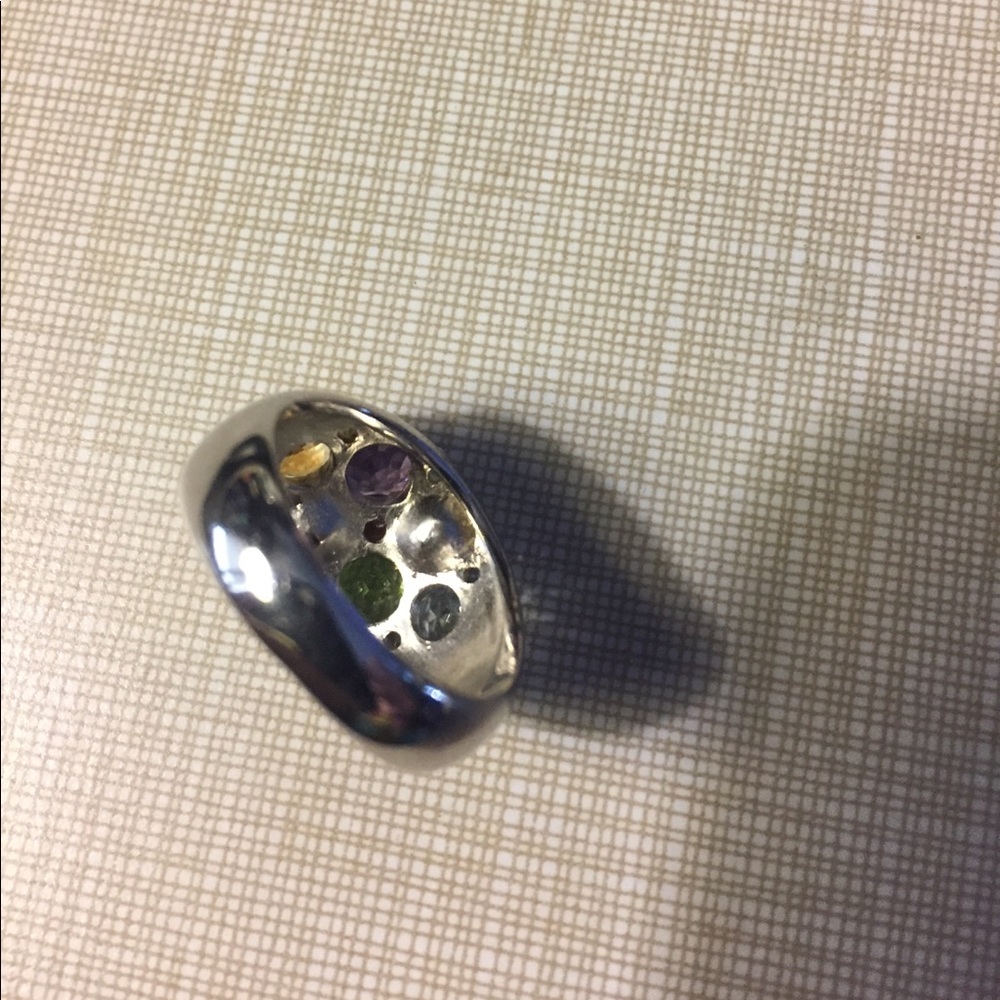 QVC  Amazing multicolor gemstone Sterling silver BAND - Picture 8 of 8